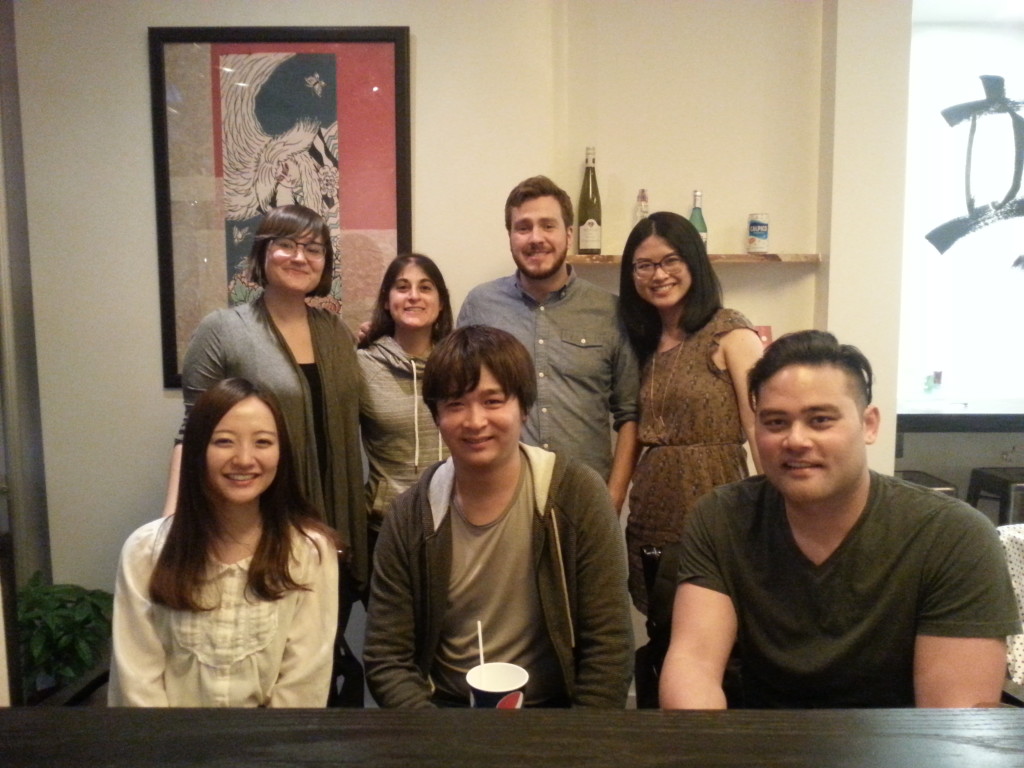 Ramen Critics top row: Sonomi, Natalie, Anthony, Clara. Bottom row: Minami, Nam, Kouji 