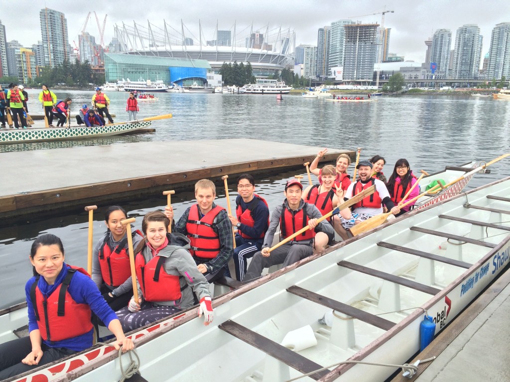 Dragon boating in False Creek